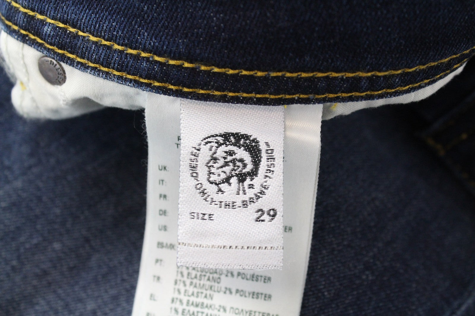 DIESEL Sleenker-X 083AV vyriški džinsai W29/L32 mėlyni, aptempti, tamprūs kirpimai 