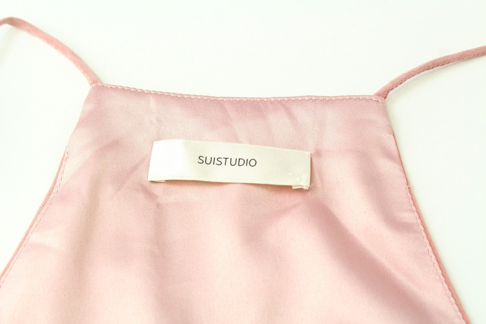 SUISTUDIO Rickie moteriški marškinėliai su rožine V formos iškirpte, gryno šilko vasarine palaidine su dirželiais, dydis UK10 