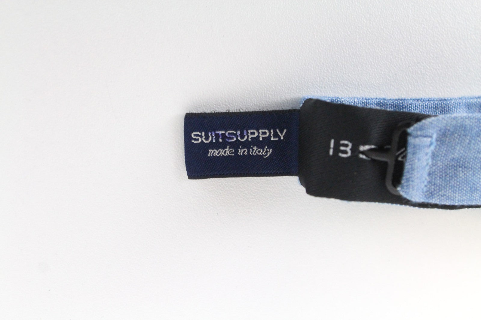 SUITSUPPLY vyriška peteliškė šviesiai mėlyna, vieno dydžio, grynos medvilnės melanžo rašto, drugelio rašto 