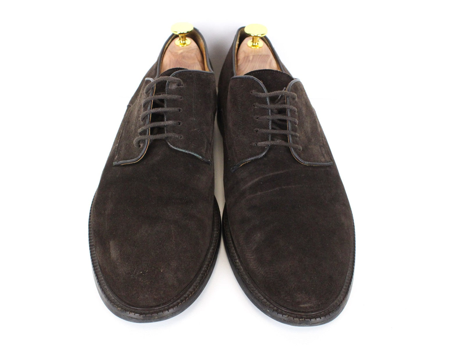 SUITSUPPLY vyriški batai, EU44, rudi zomšiniai, suvarstomi, formalūs, žemapadžiai bateliai 