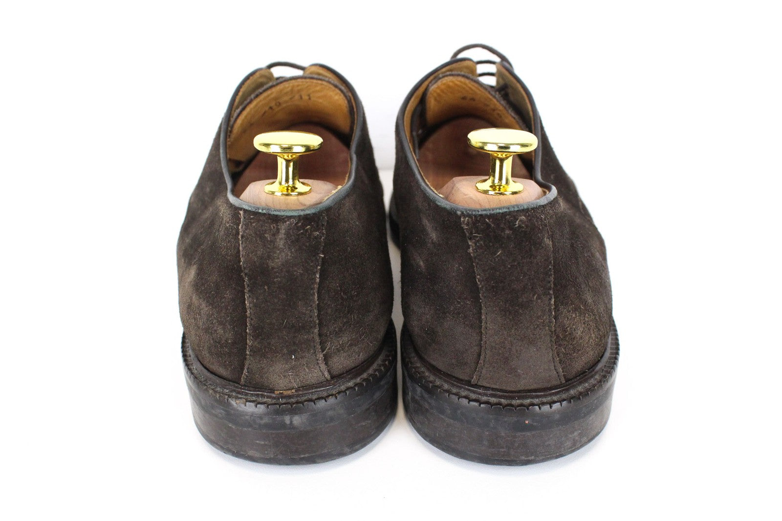 SUITSUPPLY vyriški batai, EU44, rudi zomšiniai, suvarstomi, formalūs, žemapadžiai bateliai 