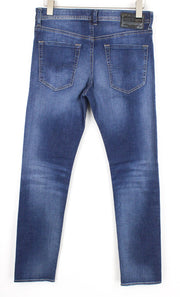 DIESEL Buster 084GR vyriški džinsai W29/L32 mėlyni, siaurėjantys, tamprūs medvilniniai džinsai 