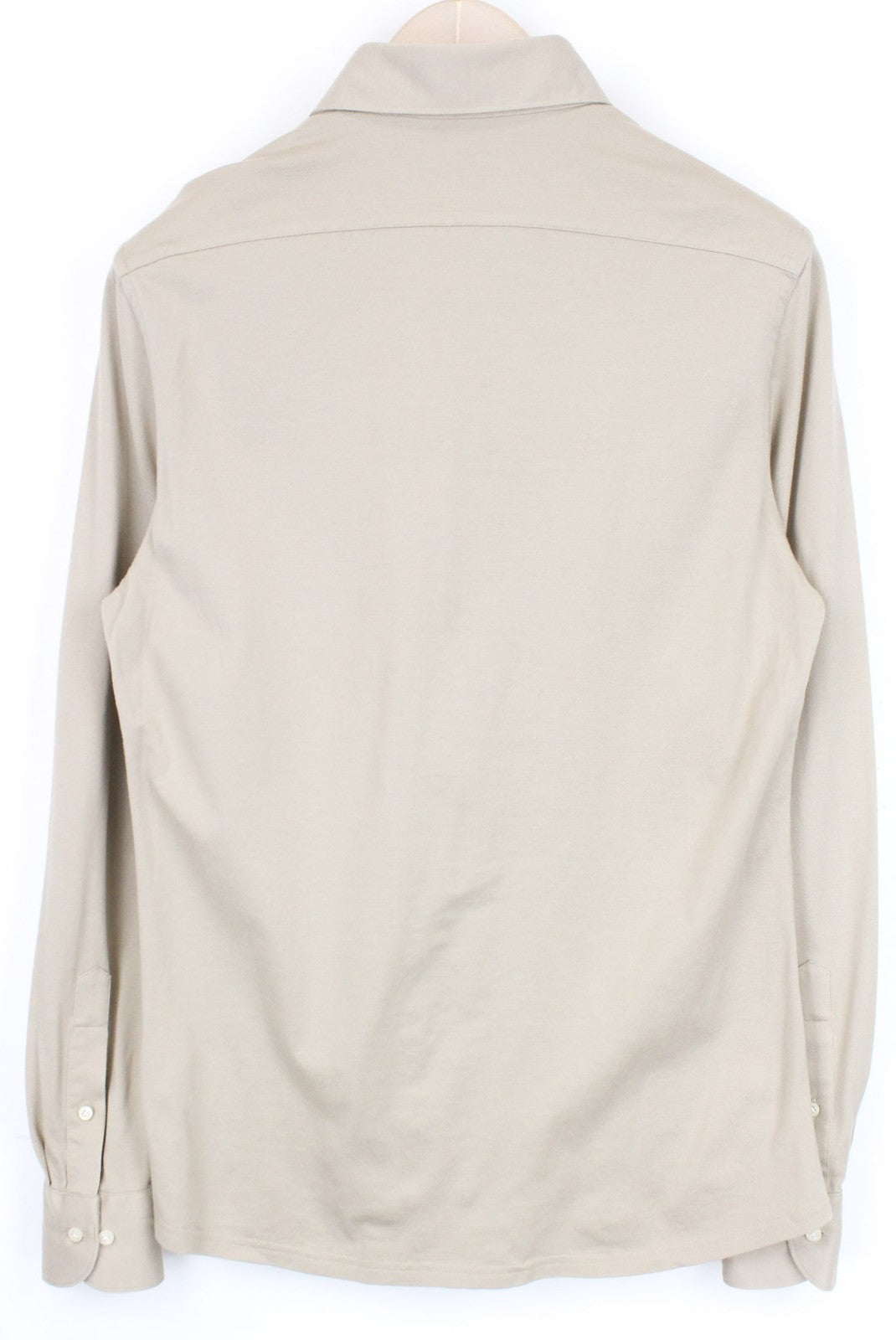 SUITSUPPLY vyriški marškinėliai 39/40/15.5/15.75 smėlio spalvos polo itin ploni medvilniniai iškirpti 