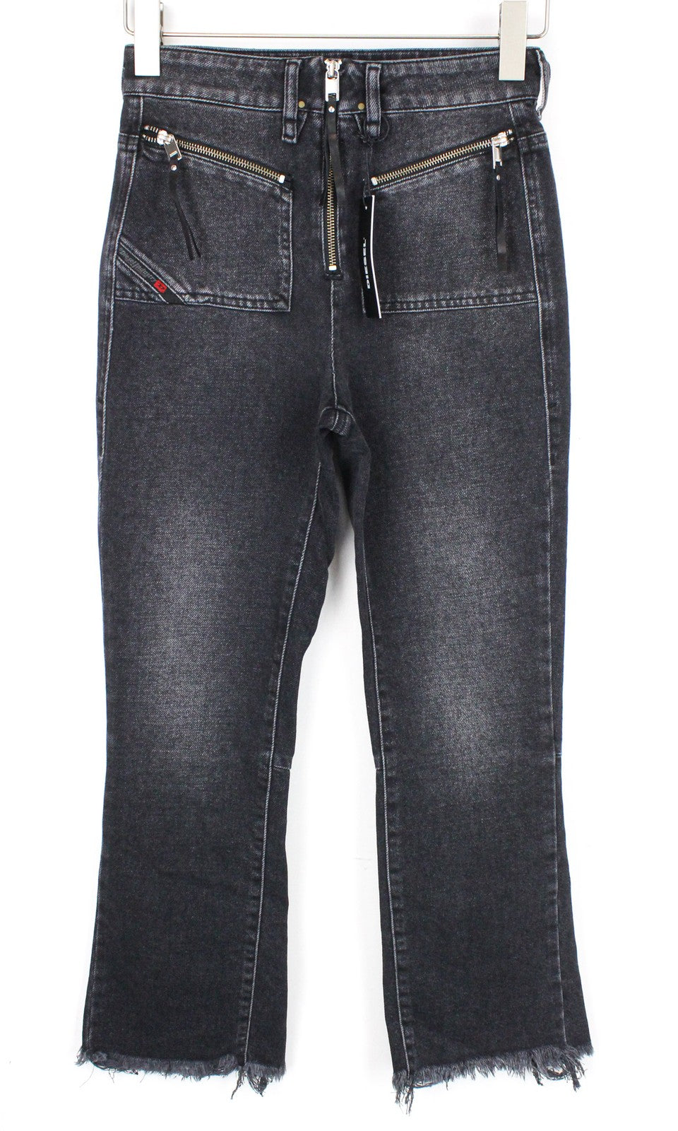 DIESEL D-Earlie 080AP Women Jeans W25/L32 Slim Fit Grey High Waist Zip Fly