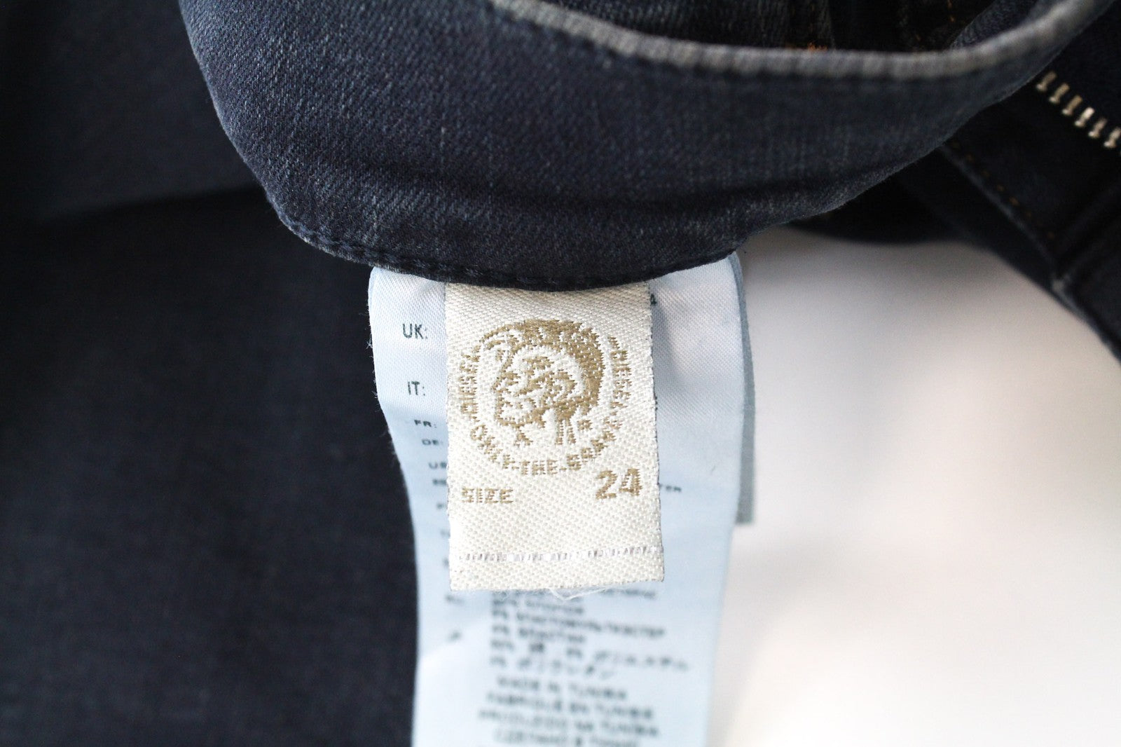 DIESEL Livier-S 084US Women Jeans W24 Jegging Super Slim Blue Stretch Low Waist