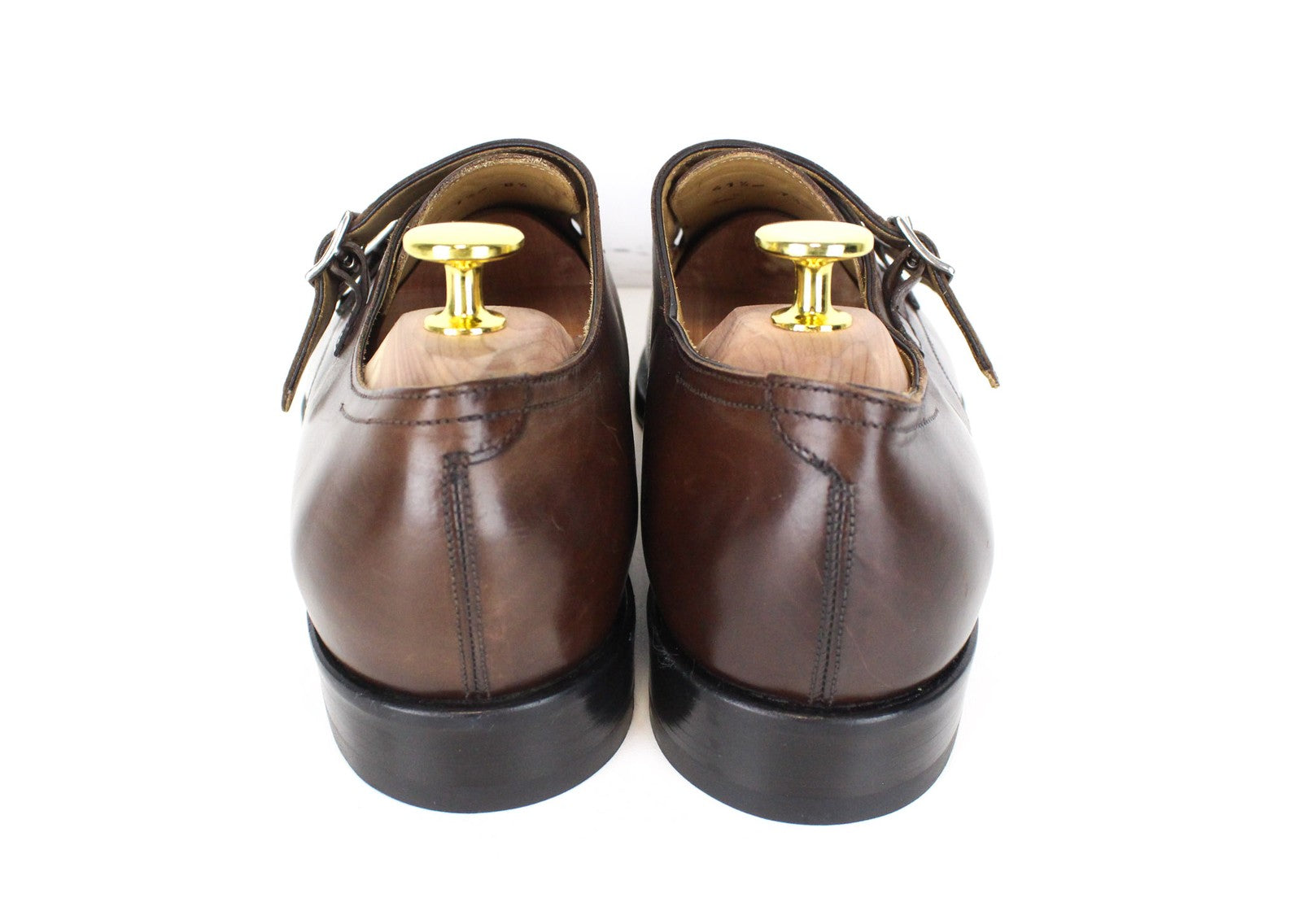 „SUITSUPPLY“ vyriški formalūs batai, EU41.5, vidutinio rudumo, odiniai, klasikiniai, dvigubo dirželio, rudi 