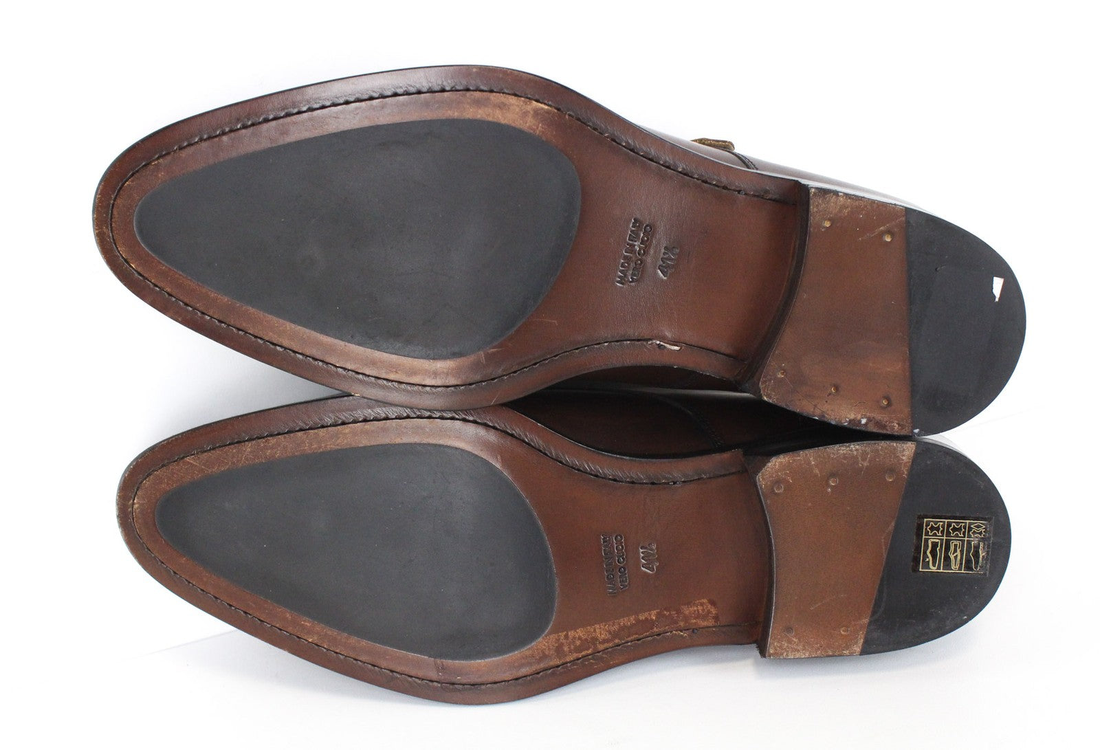 „SUITSUPPLY“ vyriški formalūs batai, EU41.5, vidutinio rudumo, odiniai, klasikiniai, dvigubo dirželio, rudi 