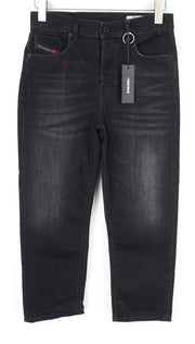 DIESEL Aryel 069BG Women Jeans W26/L30 Straight Dark Grey Stretch Regular Fit