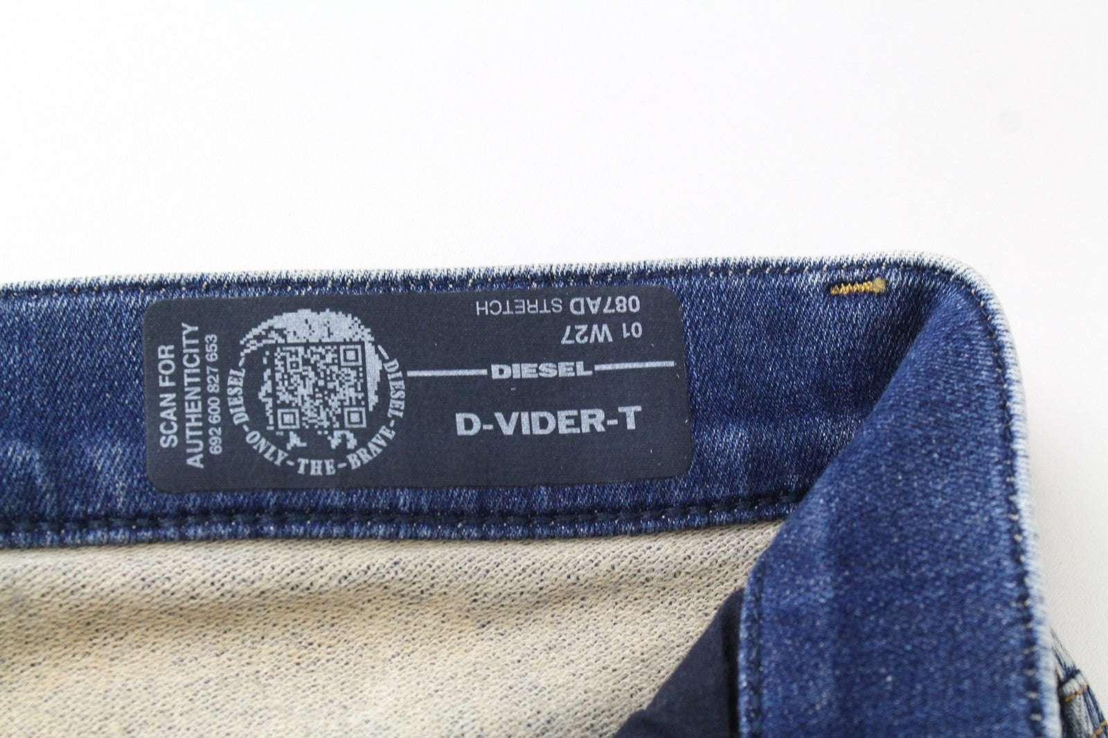DIESEL D-Vider-T 087AD vyriški džinsai W27 Carrot Jogg Sweat mėlyni, tamprūs, dirbtinio atspalvio 