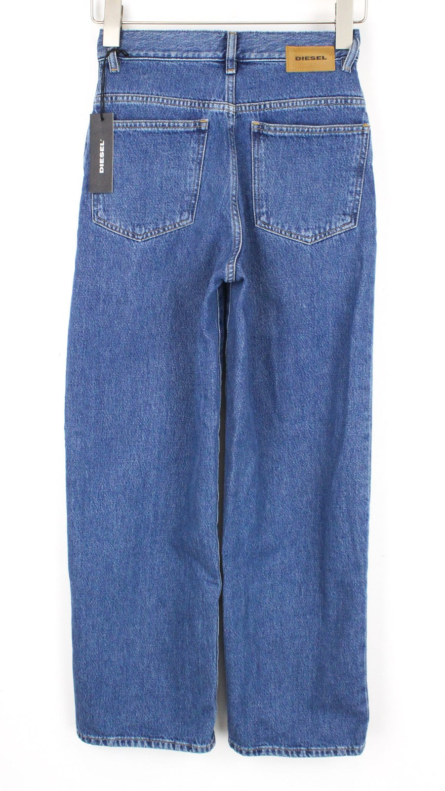 DIESEL Widee 080AN Women Jeans W23/L32 High Waisted Blue Straight Fit Cotton