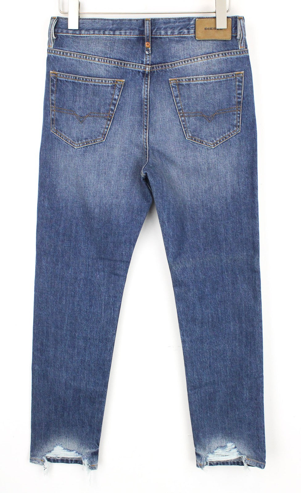 DIESEL Mharky 085AG Men Jeans W29/L32 Slim Skinny Fit Washed Blue Pure Cotton