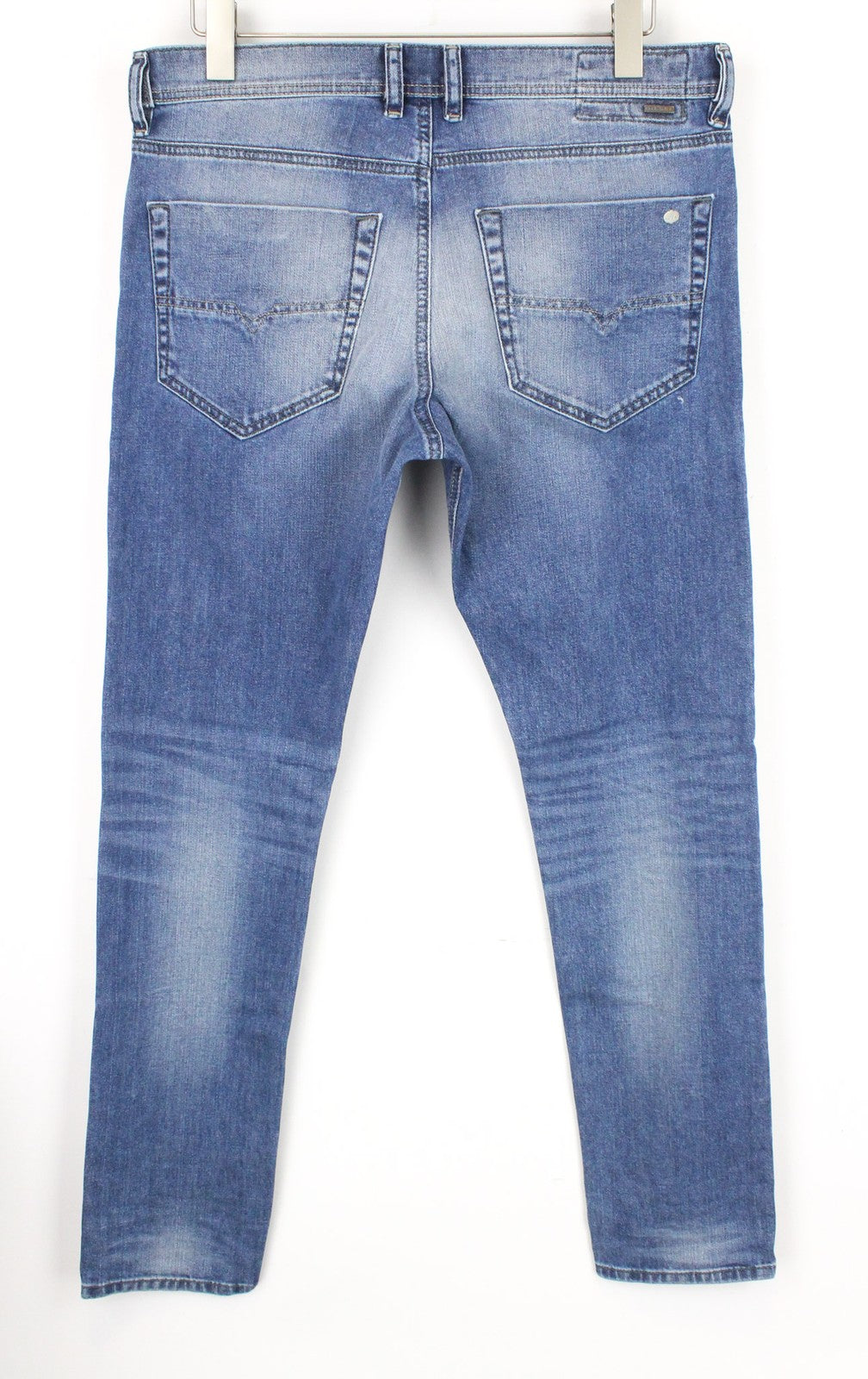 DIESEL Tepphar 0842H vyriški džinsai W33/L32 Slim morkų mėlynos spalvos tamprūs su sagomis 