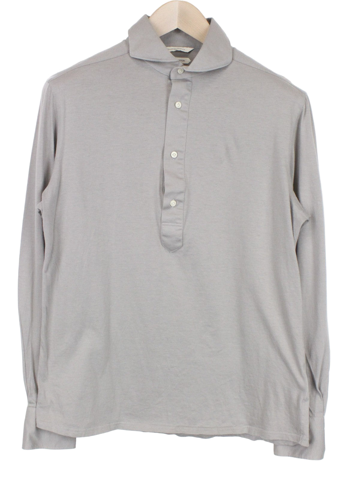 SUITSUPPLY vyriški marškiniai 39/15,5/40/15,75 rudi polo egiptietiškos medvilnės itin ploni 