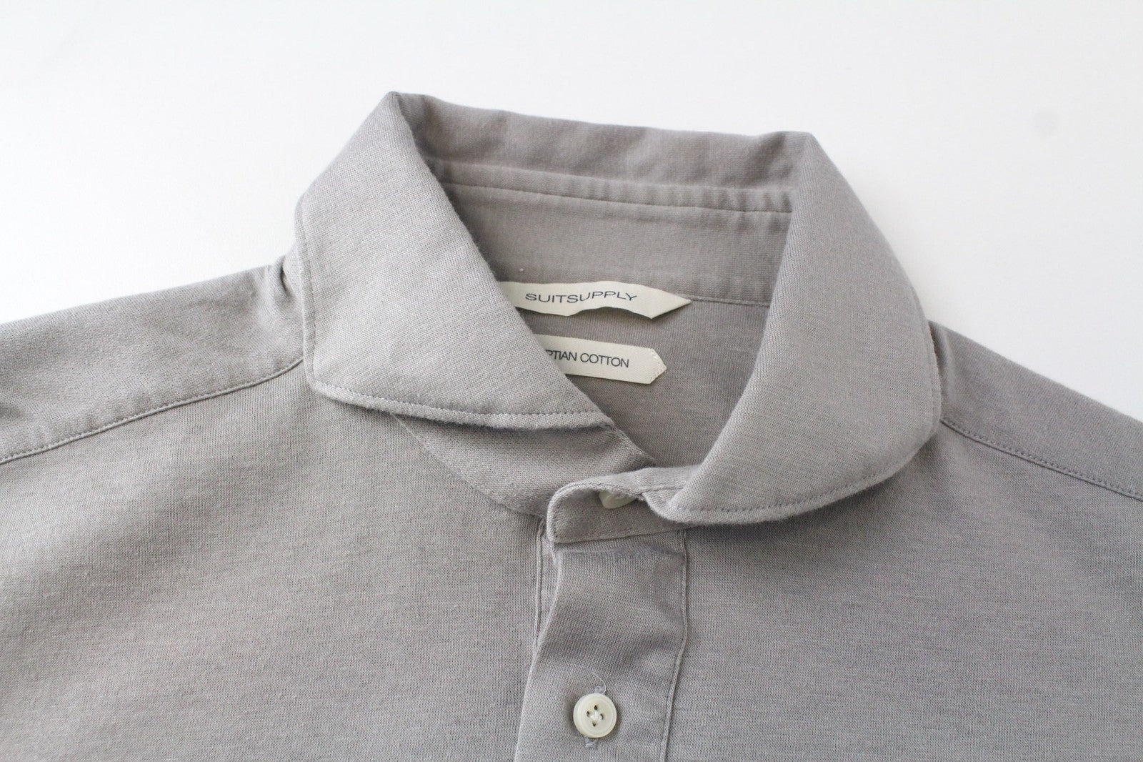 SUITSUPPLY vyriški marškiniai 39/15,5/40/15,75 rudi polo egiptietiškos medvilnės itin ploni 