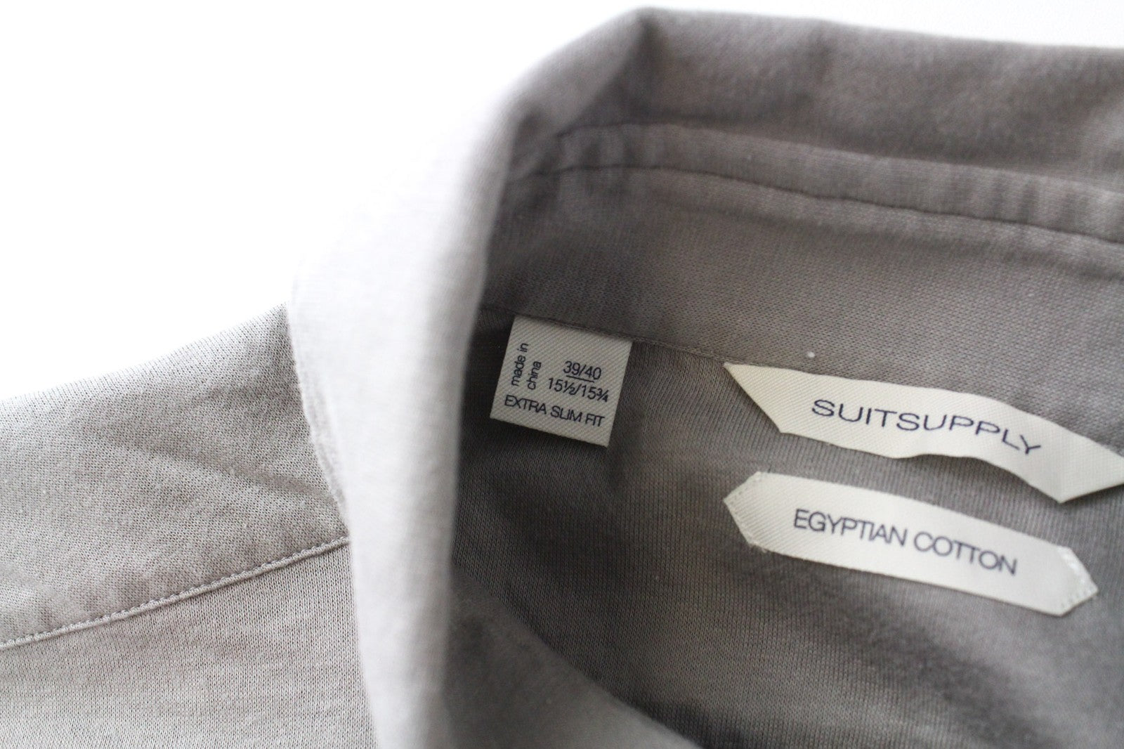 SUITSUPPLY vyriški marškiniai 39/15,5/40/15,75 rudi polo egiptietiškos medvilnės itin ploni 