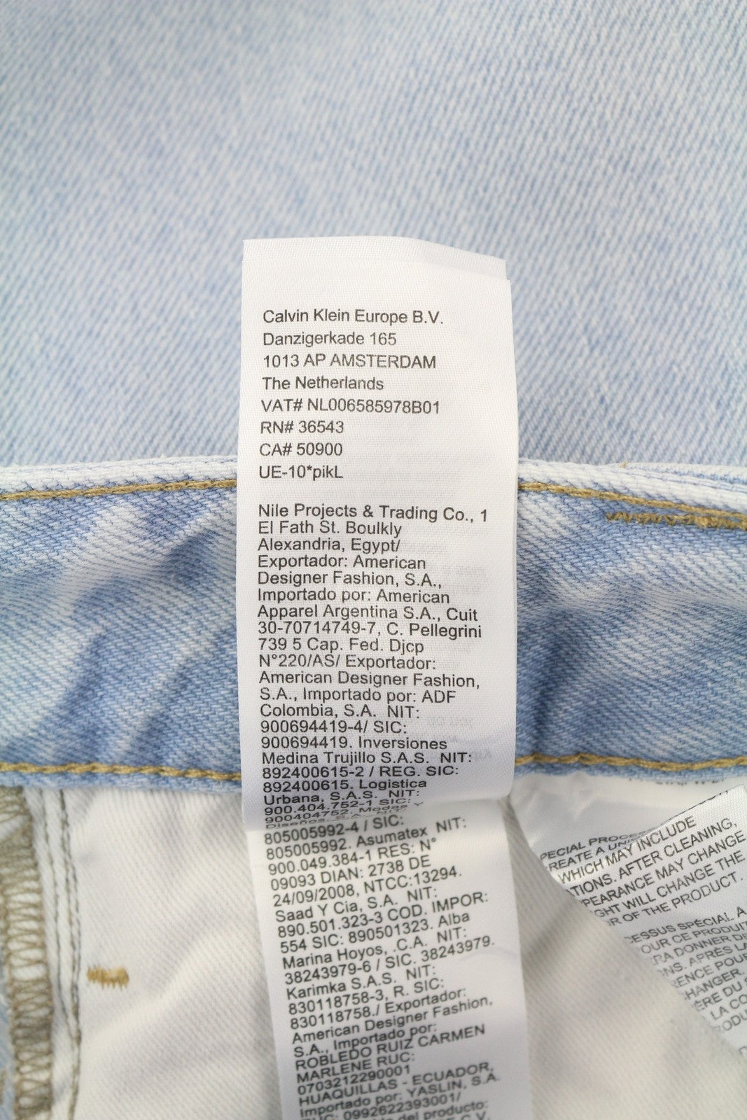 CALVIN KLEIN 90-ųjų laisvi vyriški džinsai W31 šviesiai mėlyni skalbti išblukę plisuoti užtrauktukai 