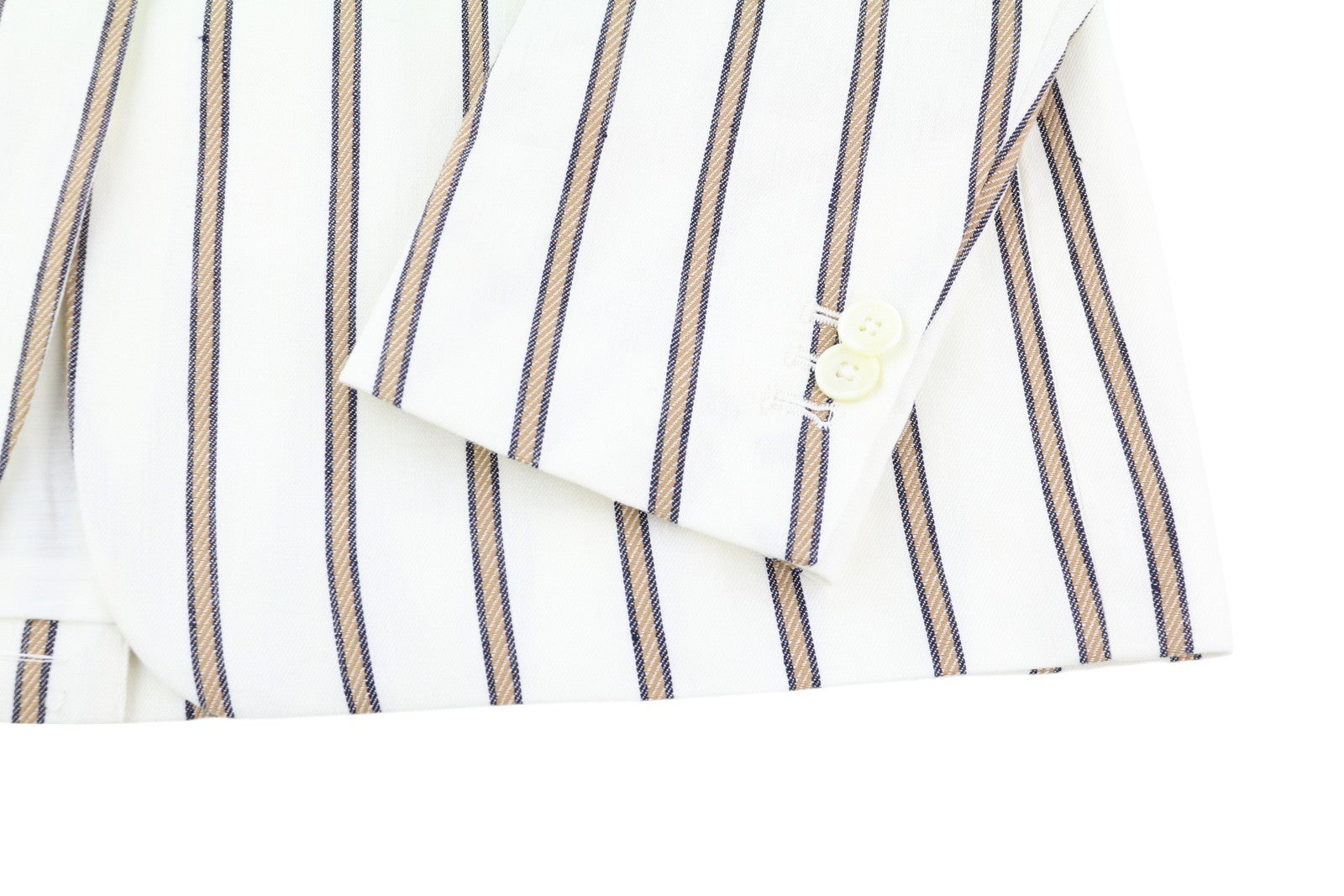 GANT dryžuotas lininis tiesus moteriškas švarkas EU40 balkšvas lininio mišinio audinys su įpjova atvarte 