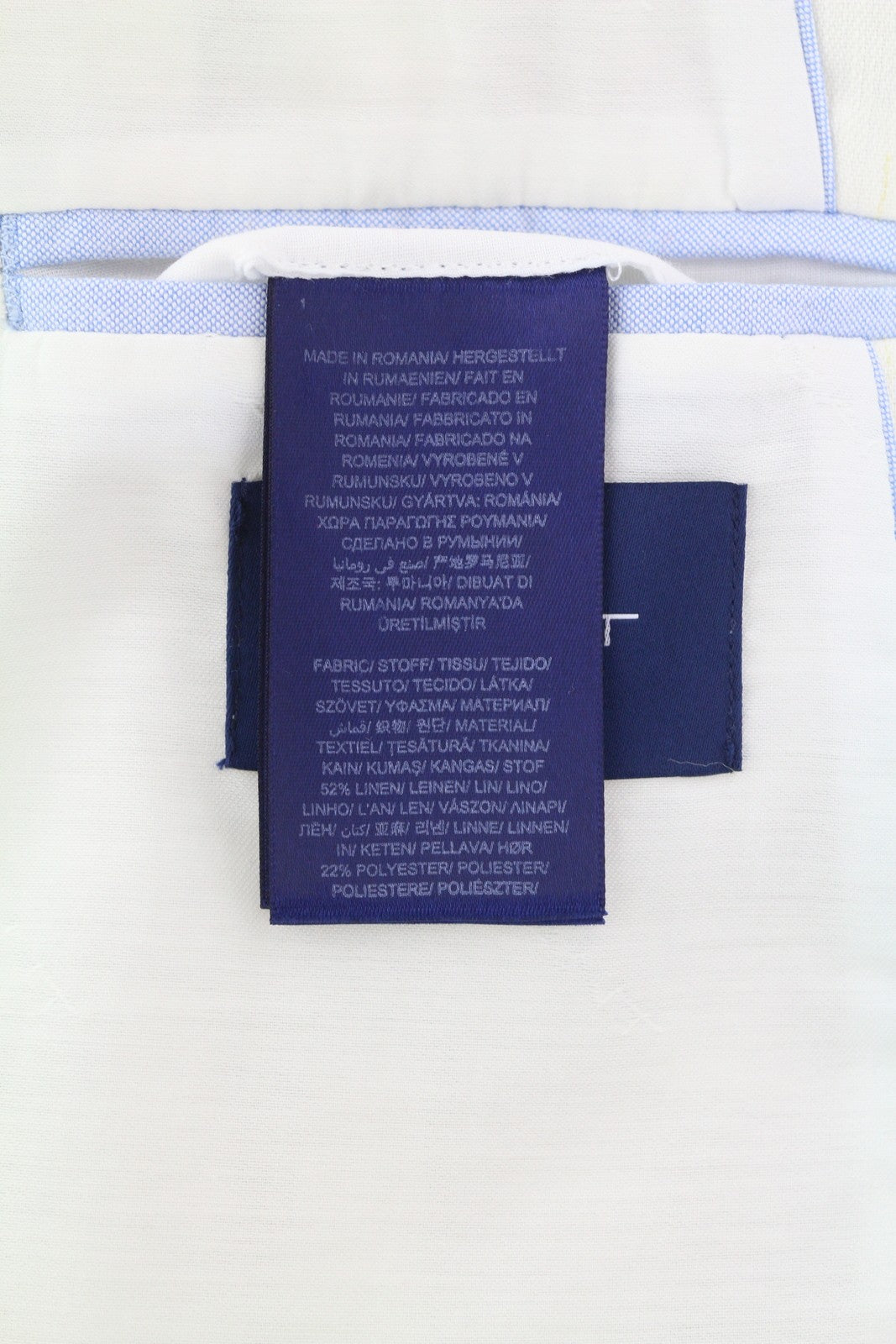 GANT dryžuotas lininis tiesus moteriškas švarkas EU38 balkšvas lininio mišinio audinys su įpjova atvarte 