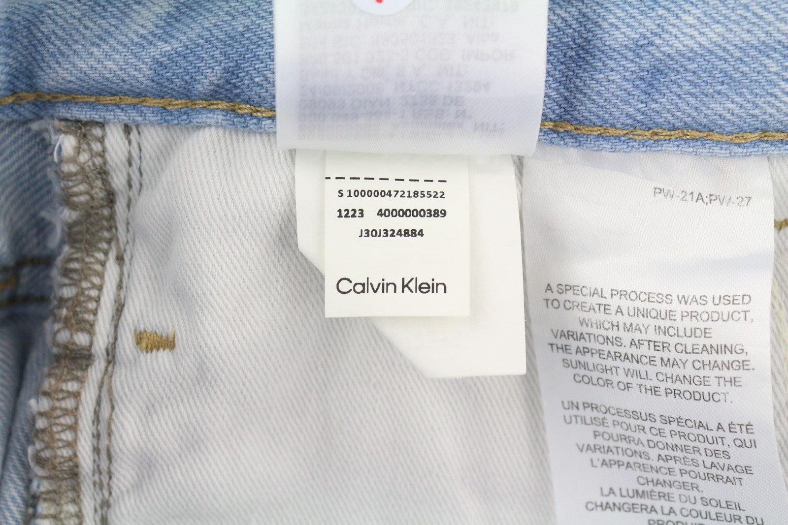 CALVIN KLEIN 90-ųjų laisvi vyriški džinsai W32 šviesiai mėlyni skalbti išblukę plisuoti užtrauktukai 