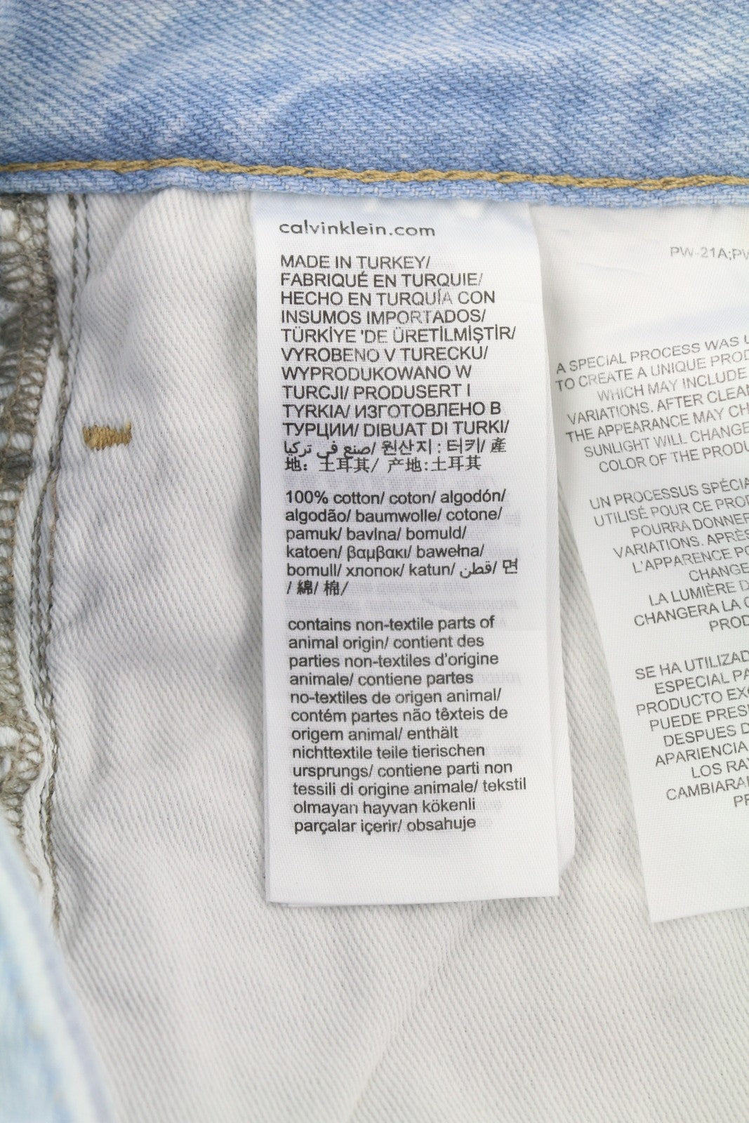 CALVIN KLEIN 90-ųjų laisvi vyriški džinsai W32 šviesiai mėlyni skalbti išblukę plisuoti užtrauktukai 