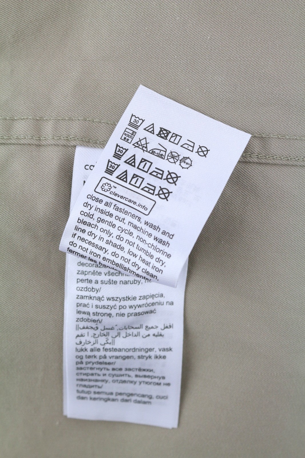 CALVIN KLEIN Men Shirt M Beige Button-Up Spread Patch Pockets Overshirt RRP€119