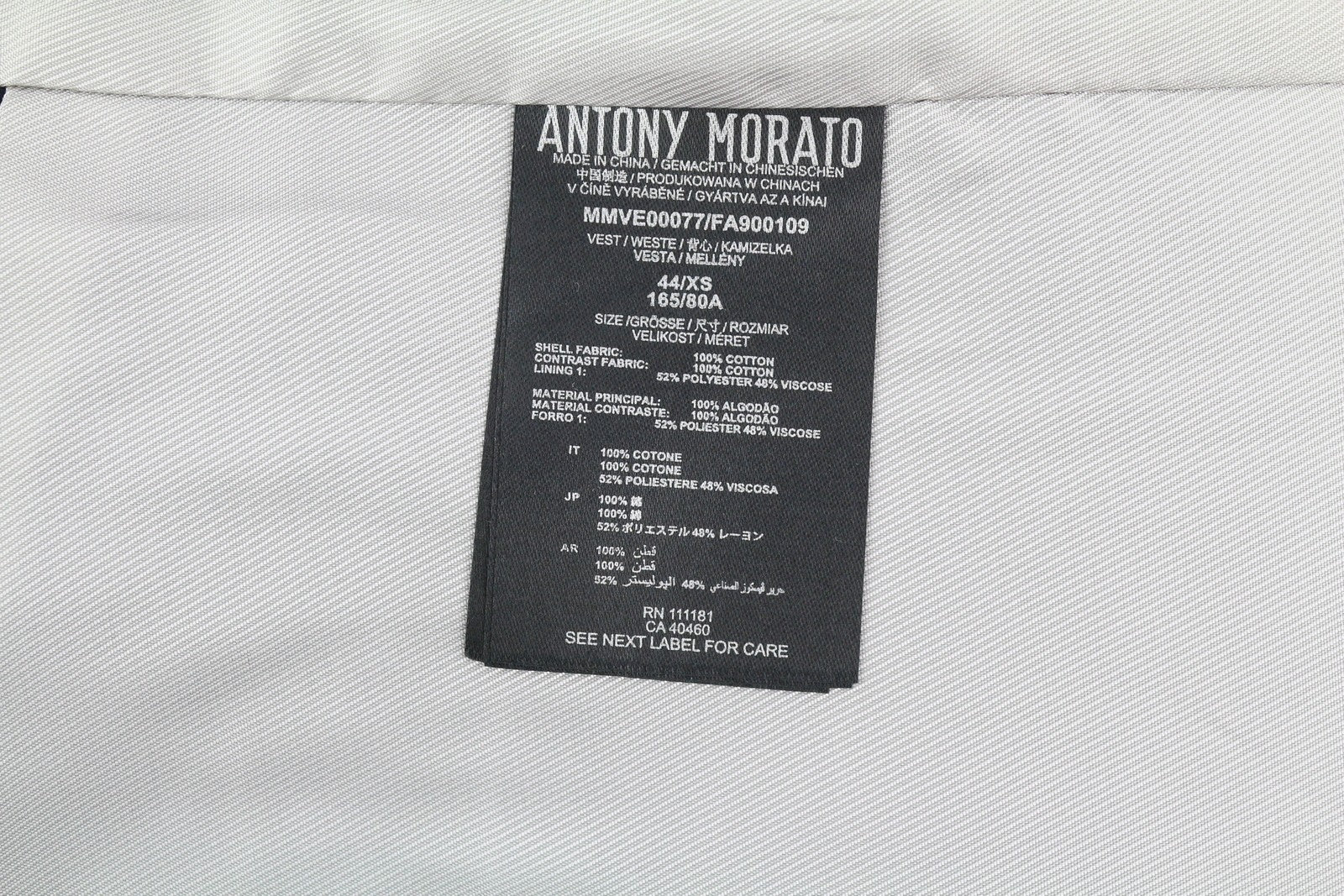 ANTONY MORATO vyriška liemenė XS dydžio, tamsiai mėlyna, su įpjovomis atvarte, dvieilis pamušalas 