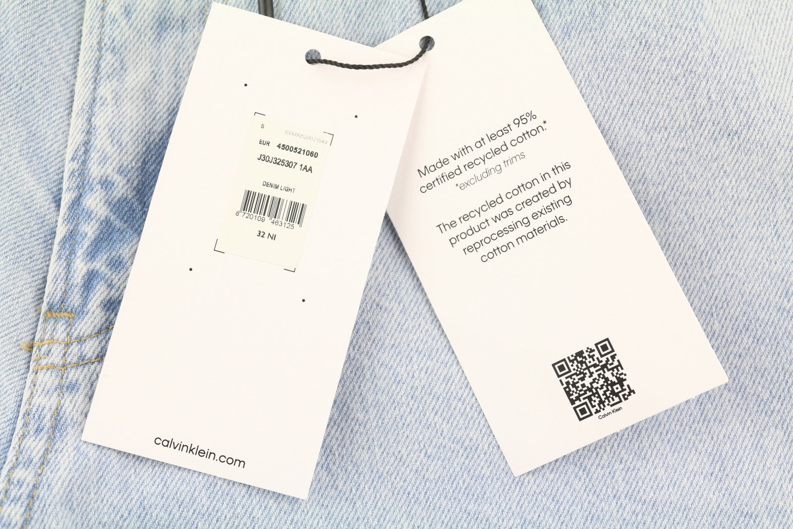 CALVIN KLEIN 90s Straight Men Jeans W32 Light Blue Washed Faded Zipper Denim