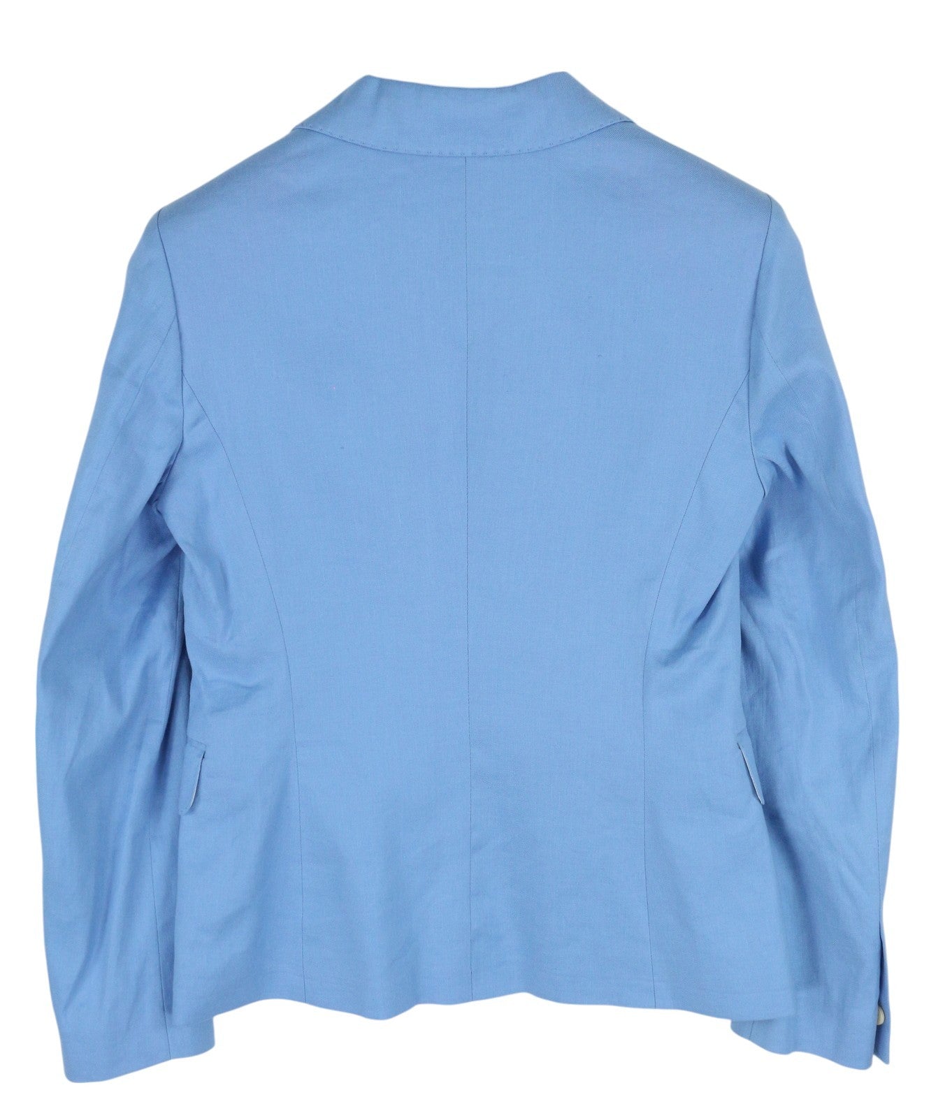 GANT moteriškas švarkas, 34 dydžio, mėlynas lino mišinio švarkas, su įpjovomis atvarte, vienaeilis, laisvalaikio stiliaus, su pamušalu. 