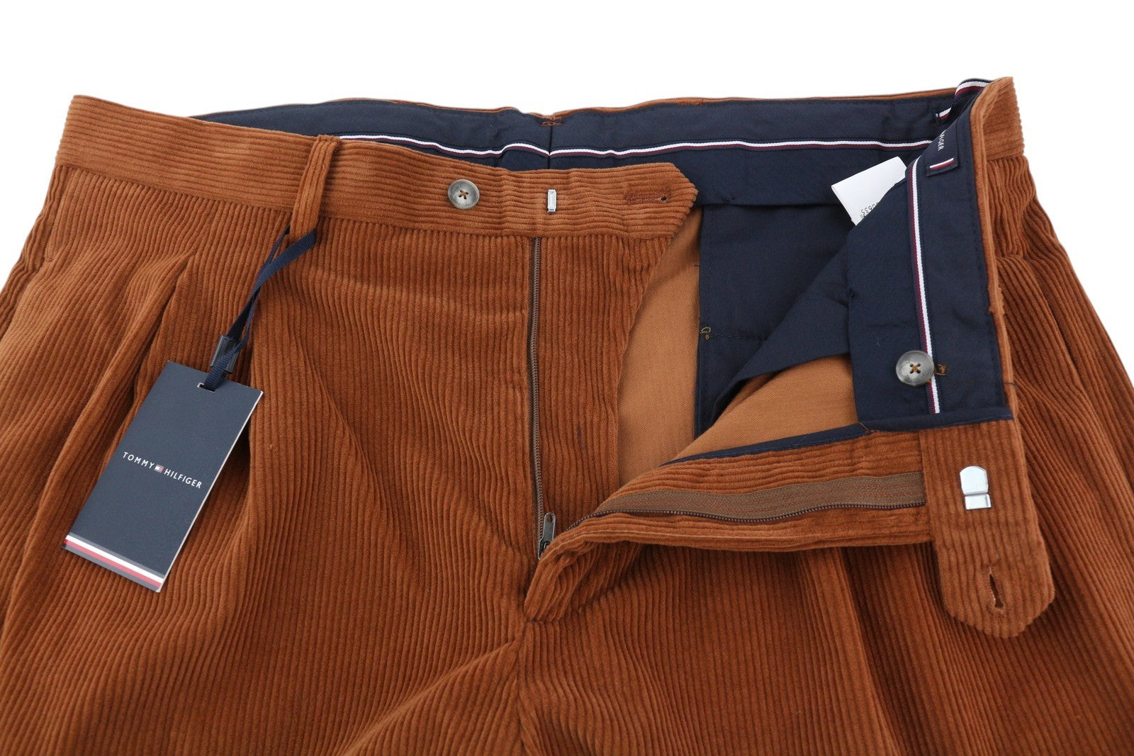 TOMMY HILFIGER „Rock Velvet Lardini“ vyriškos kelnės, W35, klostuotos, velveto, RRP 139 € 