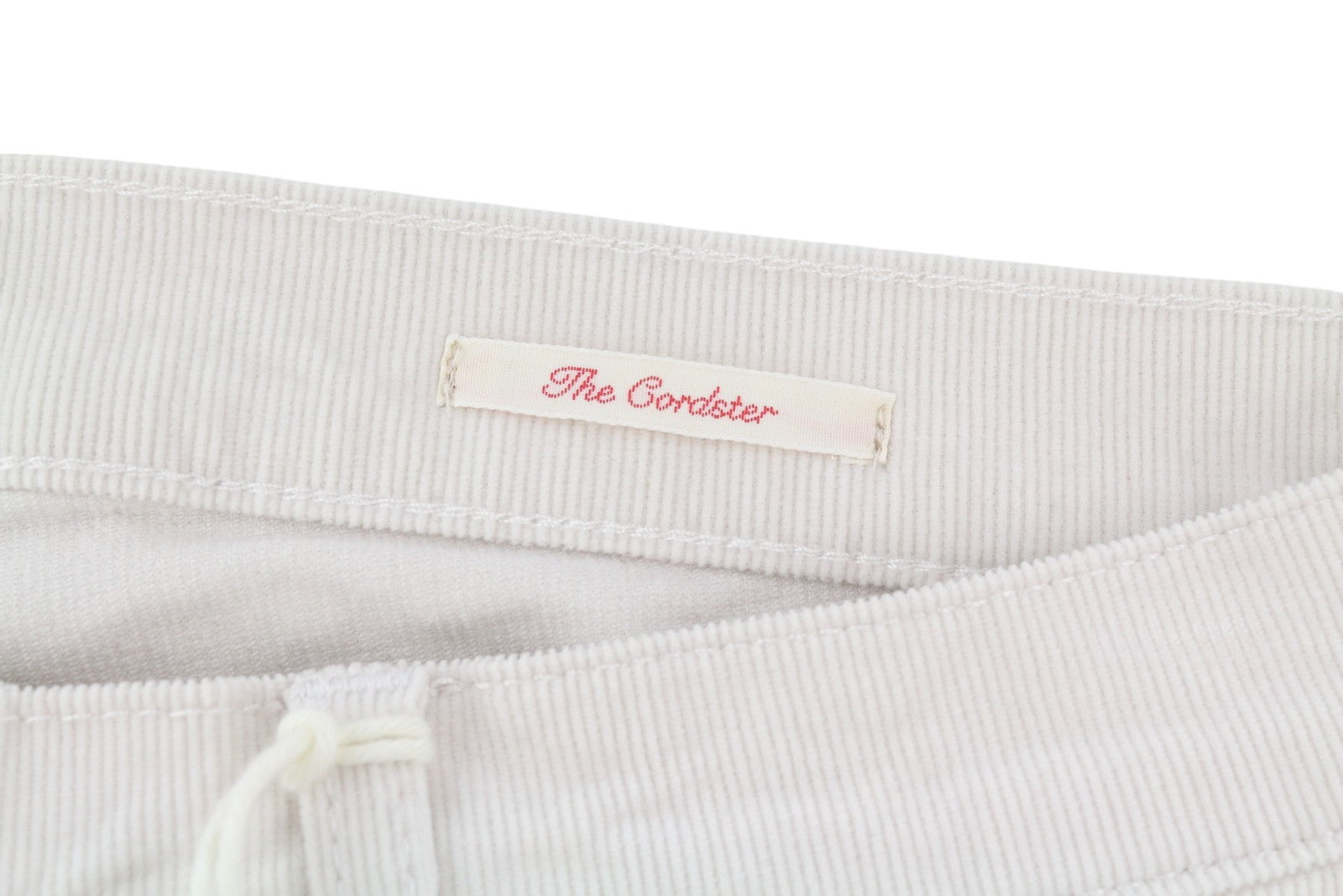 GANT Rugger The Cordster moteriškos kelnės W31/L34 dramblio kaulo spalvos velveto su užtrauktuku ir kulkšnies įstriža dalimi 