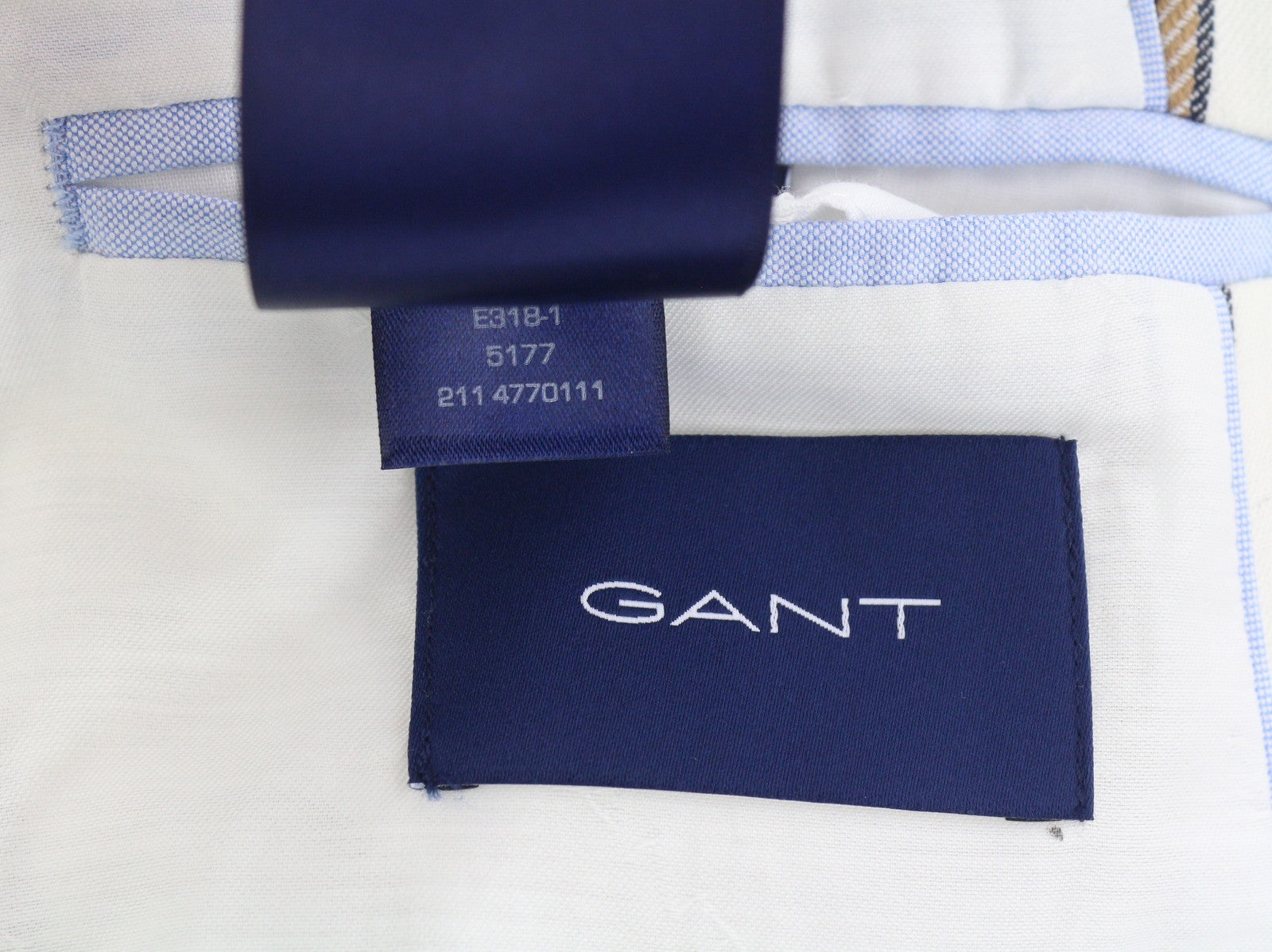 GANT dryžuotas lininis tiesus moteriškas švarkas EU42 balkšvas lininio mišinio audinys su įpjova atvarte 