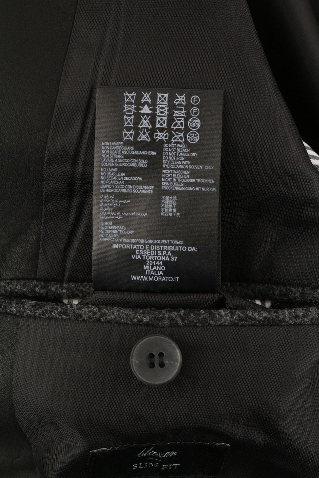 ANTONY MORATO vyriškas švarkas S melanžo pilkas vilnos mišinio plonas kirpimas dengtas įpjova atlape 