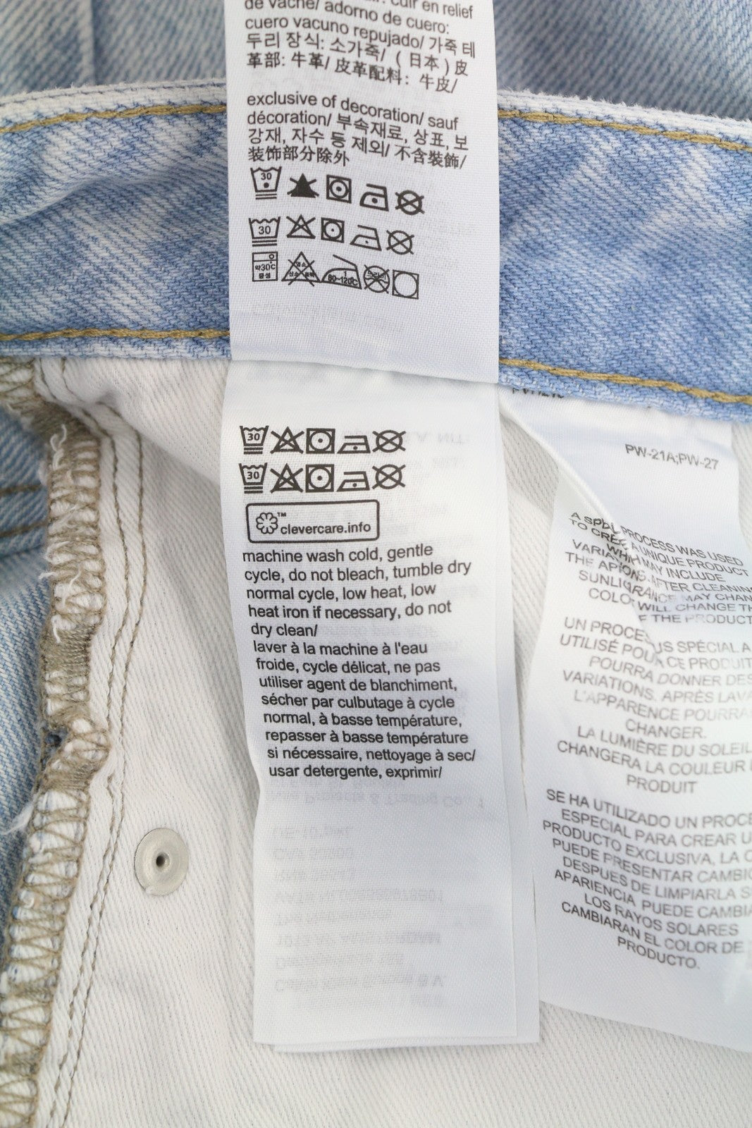 CALVIN KLEIN 90s Straight Men Jeans W29 Light Blue Washed Faded Zip Fly Denim