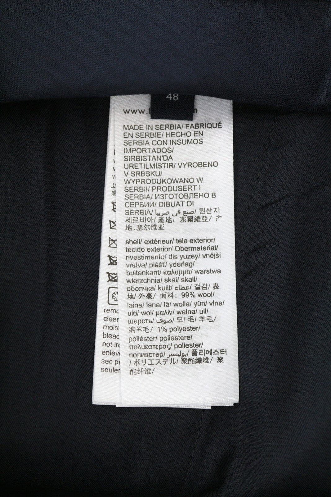 TOMMY HILFIGER Wave Pinstripe vyriškos kelnės W32 mėlynos, klostuotos vilnos mišinio, RRP 169 € 