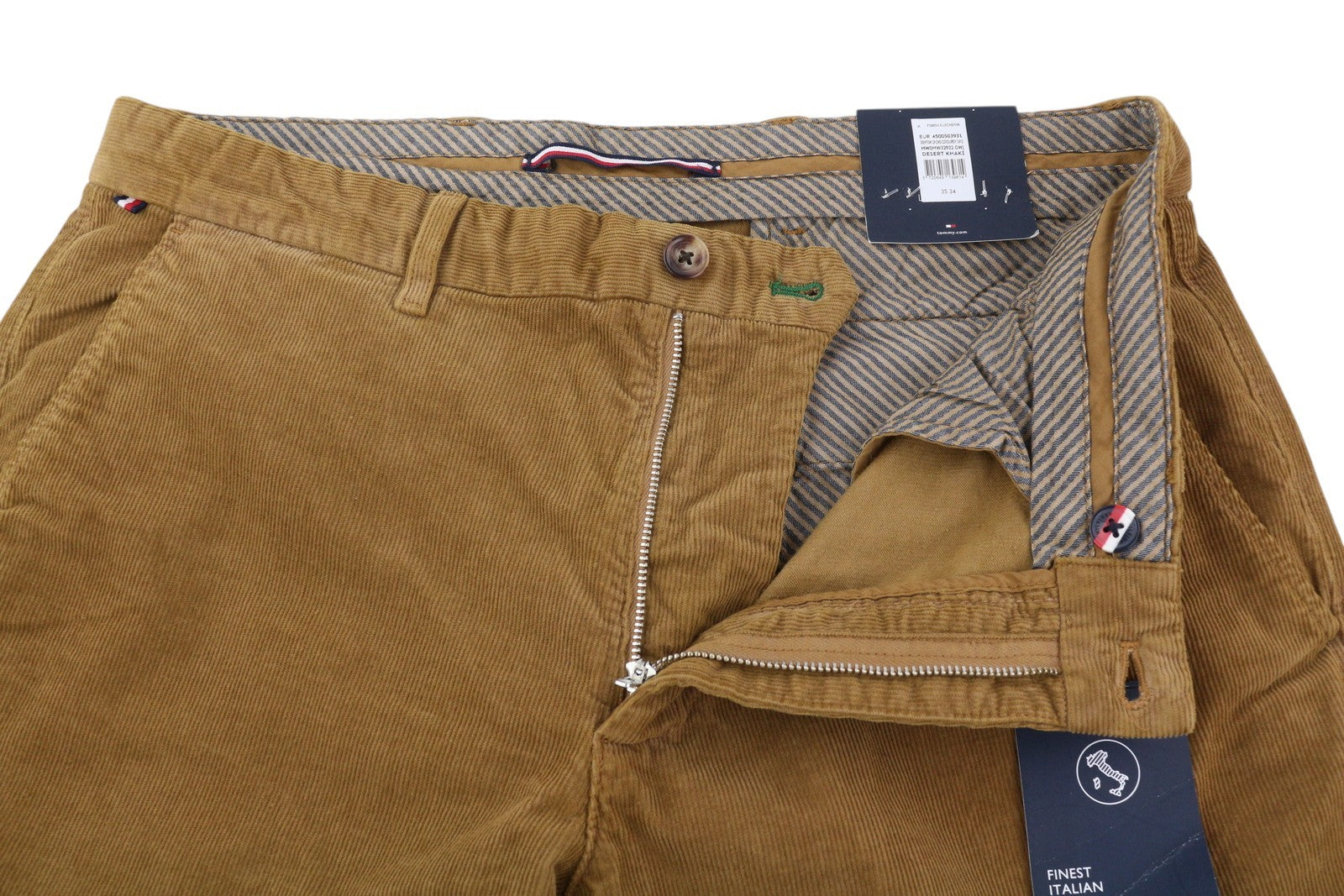 TOMMY HILFIGER Denton Chino Corduroy vyriškos kelnės W35/L34 tiesaus kirpimo, rekomenduojama kaina – 139 € 