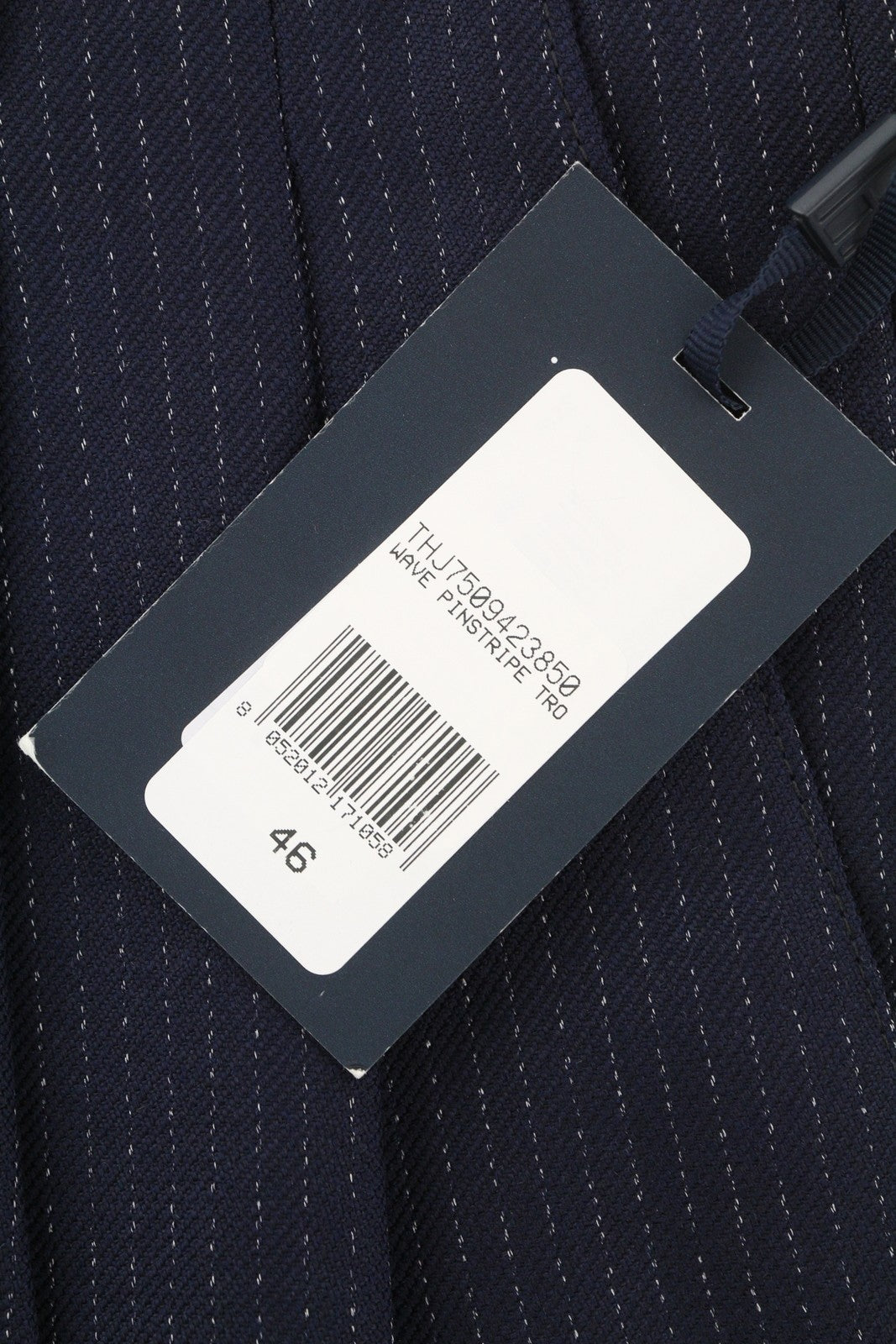 TOMMY HILFIGER Wave Pinstripe vyriškos kelnės W31 mėlynos, vilnos mišinio klostuotos, rekomenduojama kaina – 169 € 