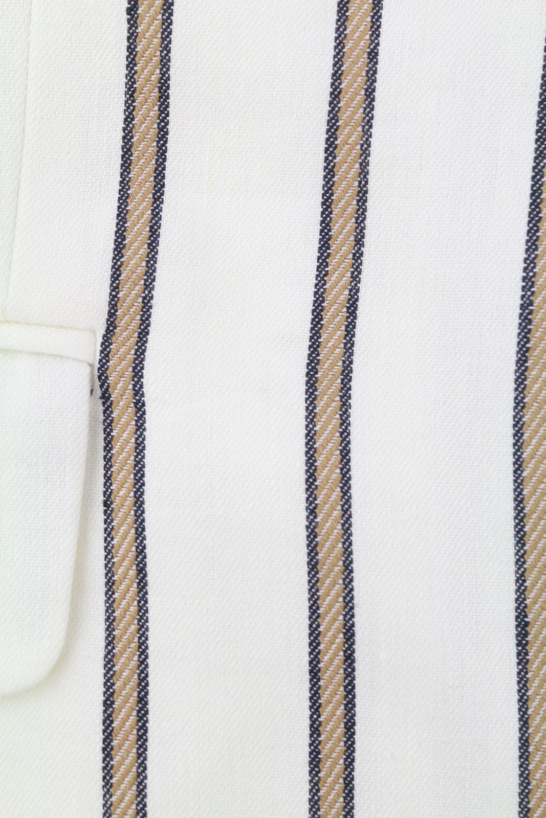 GANT dryžuotas lininis tiesus moteriškas švarkas EU36 balkšvas lininio mišinio audinys su įpjova atvarte 