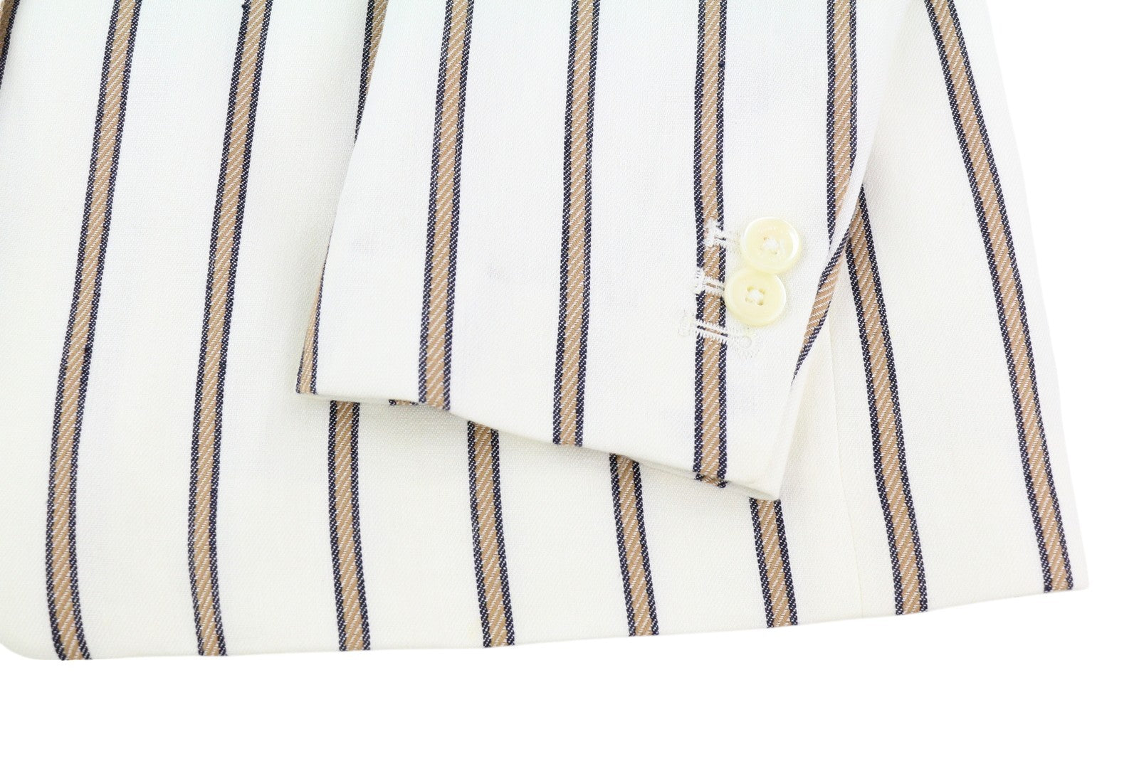 GANT dryžuotas lininis tiesus moteriškas švarkas EU36 balkšvas lininio mišinio audinys su įpjova atvarte 