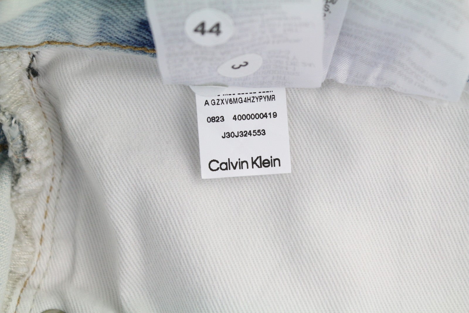 CALVIN KLEIN Regular Taper Men Jeans W30/L32 Light Blue Washed Denim Zip Fly