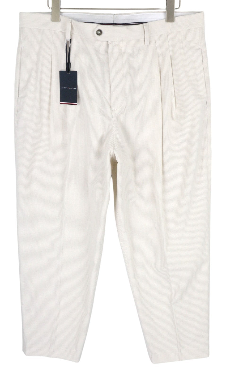 TOMMY HILFIGER „Rock Velvet Lardini“ vyriškos kelnės, W38, klostuotos, velveto, RRP 139 € 