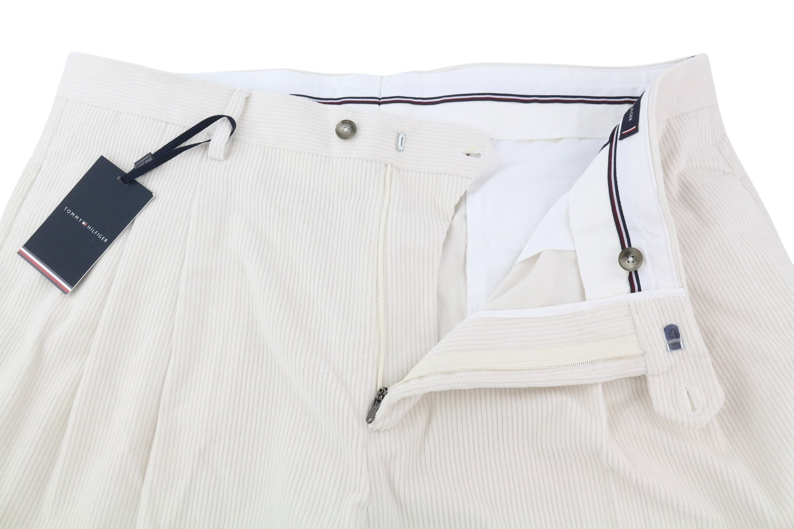 TOMMY HILFIGER „Rock Velvet Lardini“ vyriškos kelnės, W38, klostuotos, velveto, RRP 139 € 