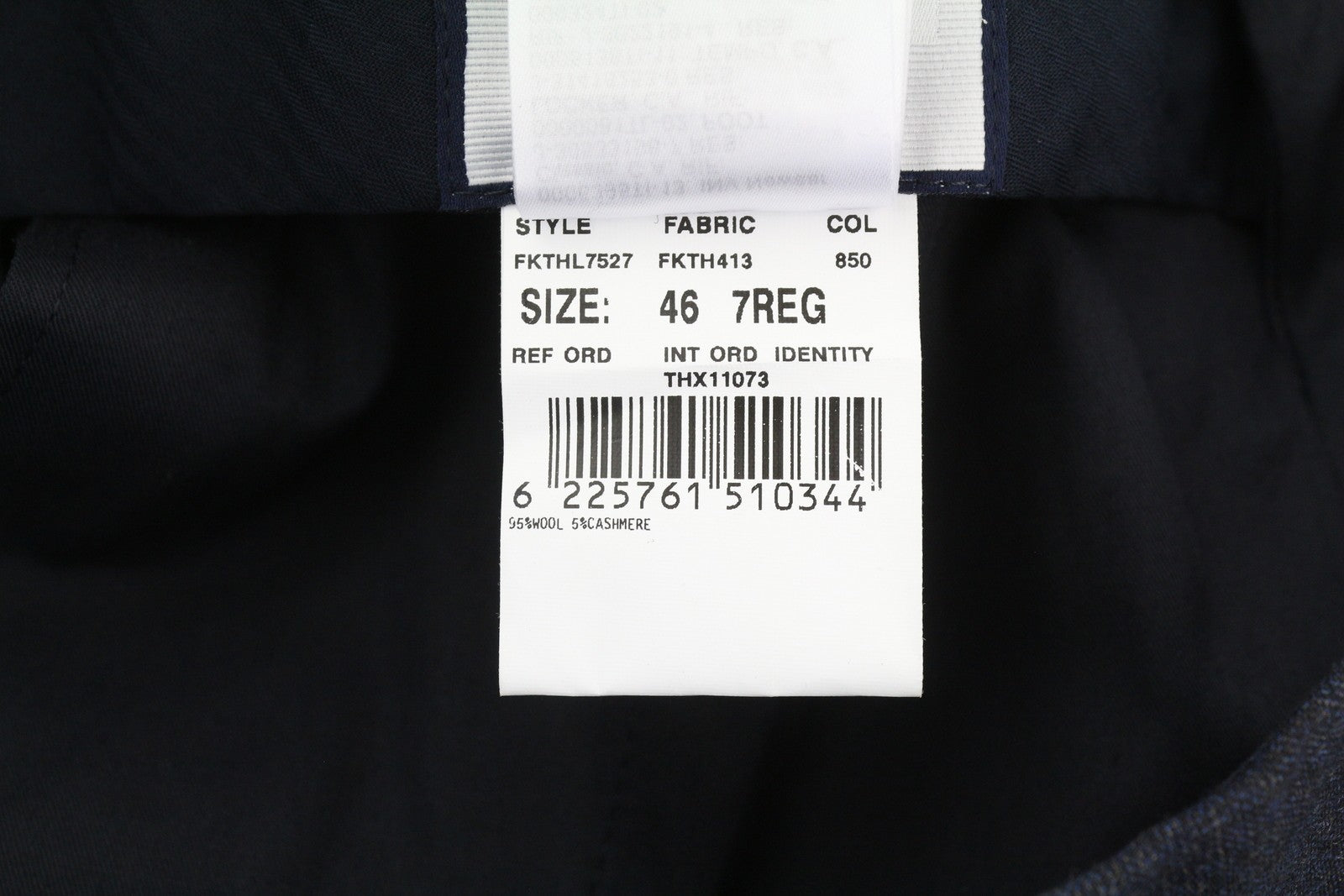 TOMMY HILFIGER Lardini vyriškos kelnės, 46 dydžio, mėlynos, raštuotos, vilnos ir kašmyro, plonos, kirpimo 