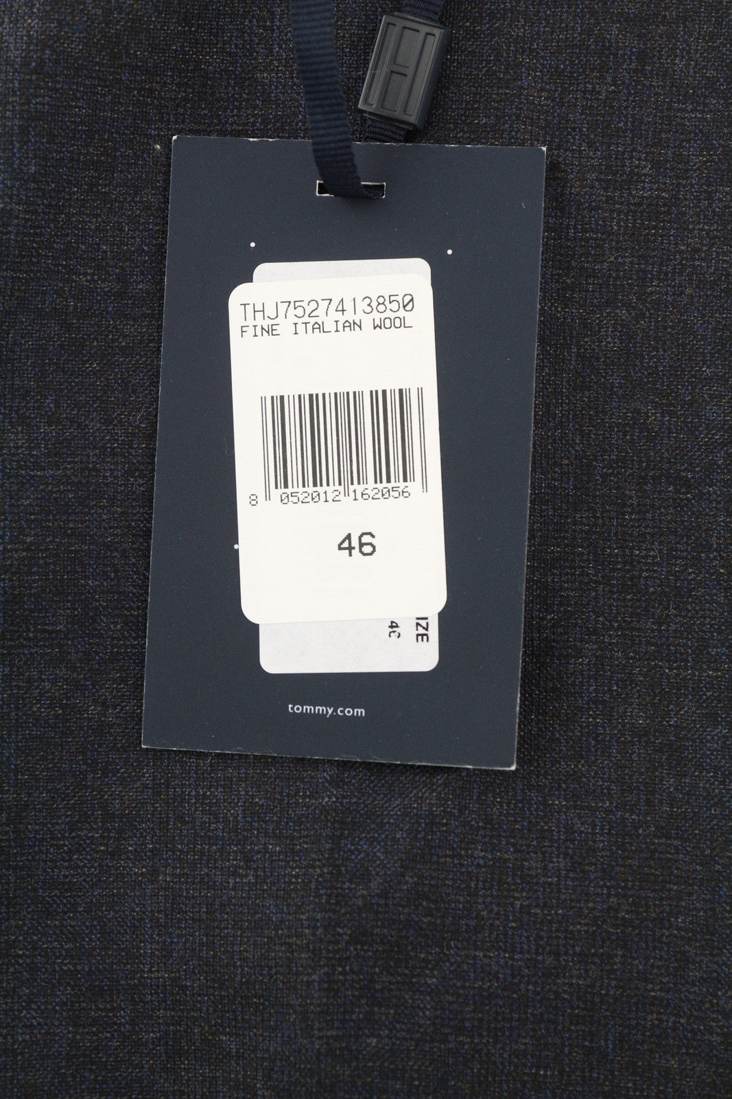 TOMMY HILFIGER Lardini vyriškos kelnės, 46 dydžio, mėlynos, raštuotos, vilnos ir kašmyro, plonos, kirpimo 