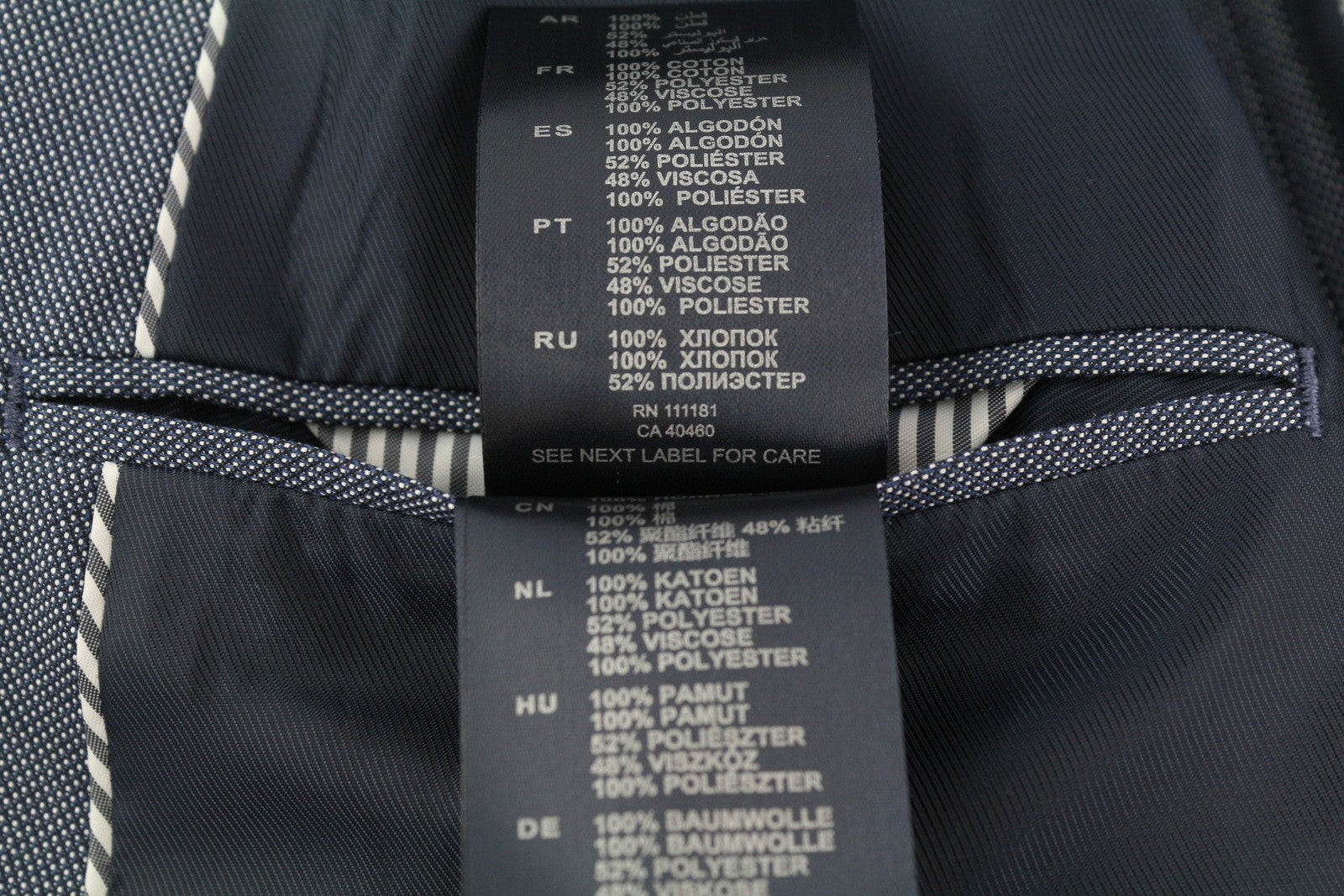 ANTONY MORATO vyriškas švarkas XL dydžio, mėlynas, dvieilis, su įpjova atvartu, plonas, raštuotas 