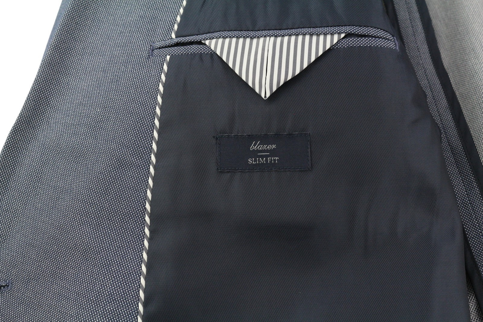 ANTONY MORATO vyriškas švarkas XL dydžio, mėlynas, dvieilis, su įpjova atvartu, plonas, raštuotas 