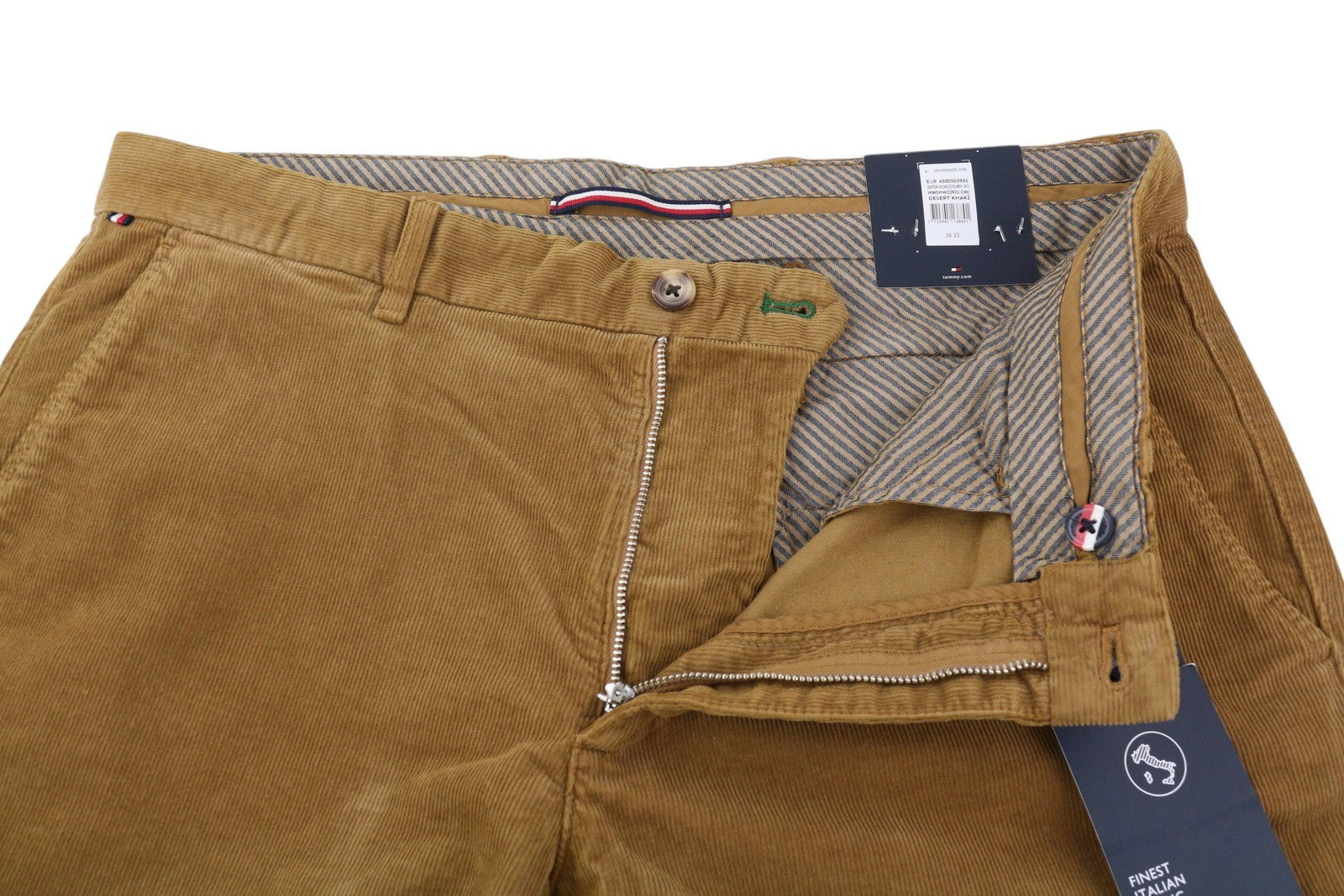 TOMMY HILFIGER Denton Chino Corduroy vyriškos kelnės W35/L32 tiesaus kirpimo, rekomenduojama kaina – 139 € 