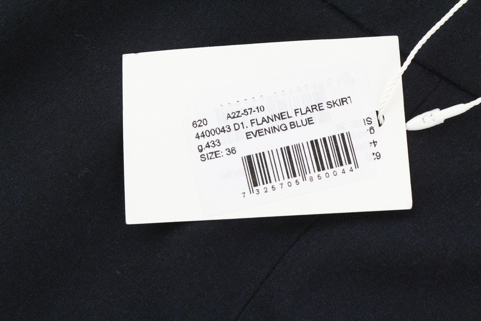 GANT flanelinis platėjantis moteriškas sijonas, EU36, tamsiai mėlynas, vilnos mišinio pamušalu, užtrauktuku iki kelių 