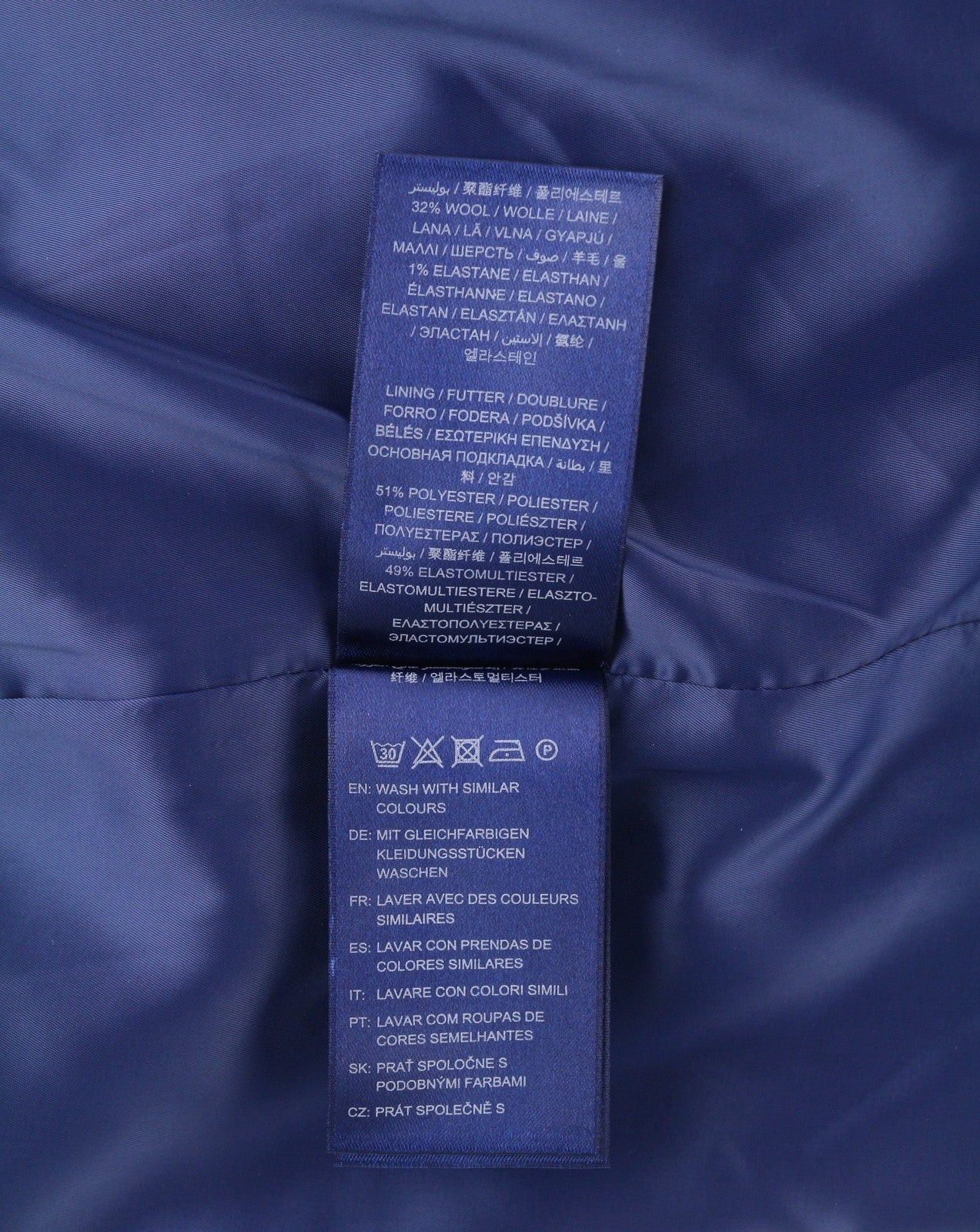 GANT flanelinis platėjantis moteriškas sijonas, EU36, tamsiai mėlynas, vilnos mišinio pamušalu, užtrauktuku iki kelių 