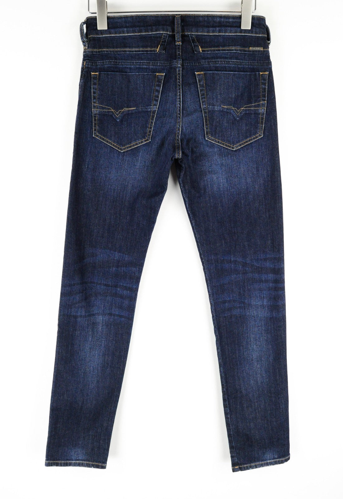DIESEL D-Bazer 082AY vyriški džinsai W27/L32 išblukę, siaurėjantys su sagomis, mėlyni džinsai. 