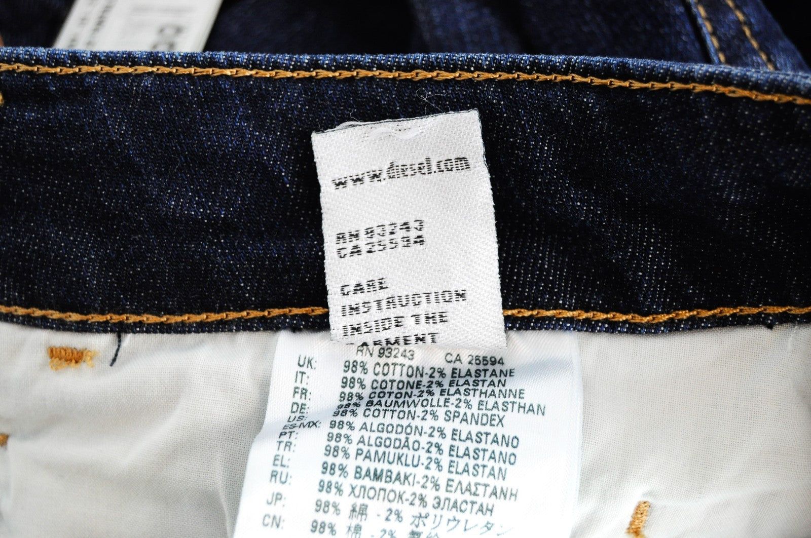 DIESEL D-Bazer 082AY vyriški džinsai W27/L32 išblukę, siaurėjantys su sagomis, mėlyni džinsai. 